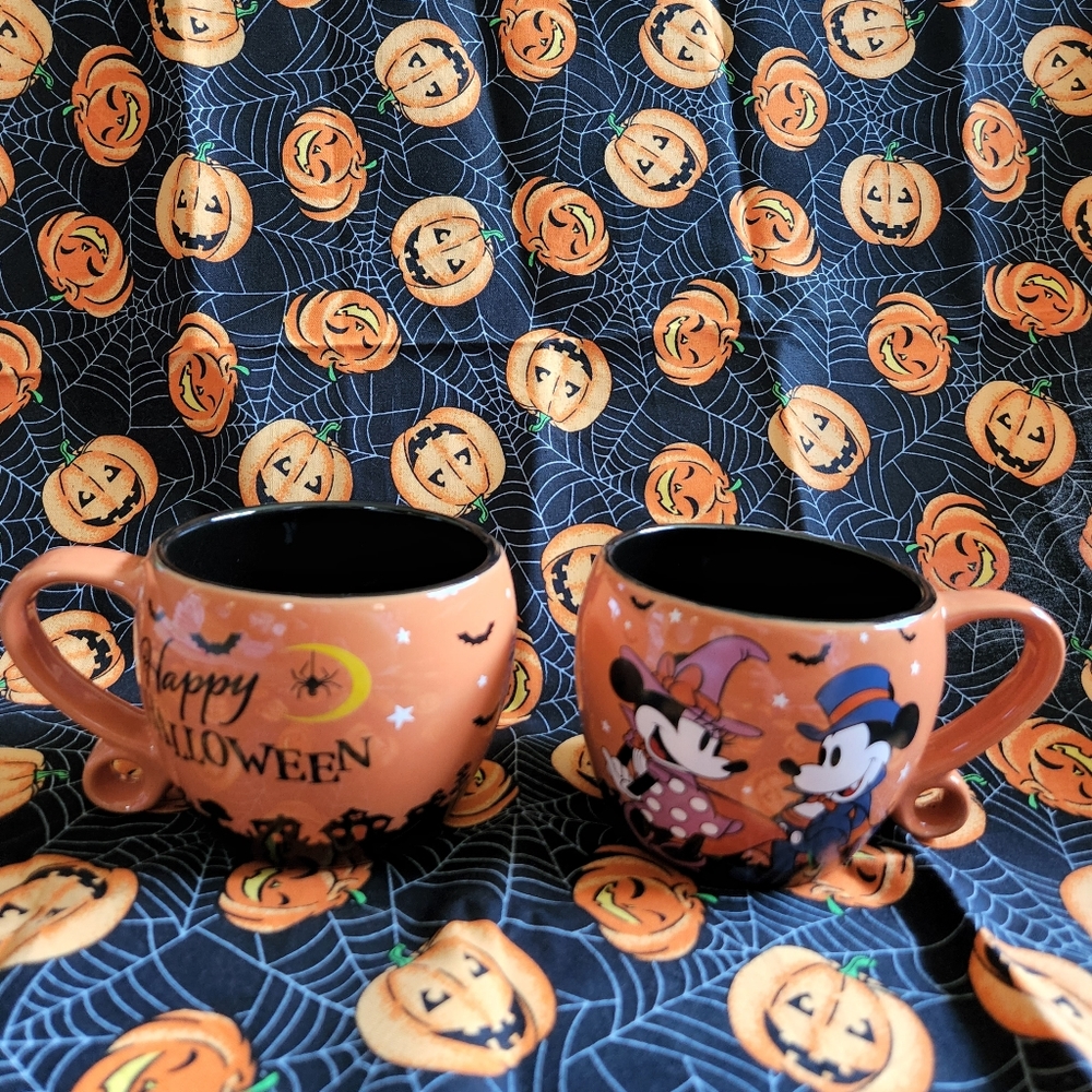 Mickey and Minnie Mouse Halloween Mugs